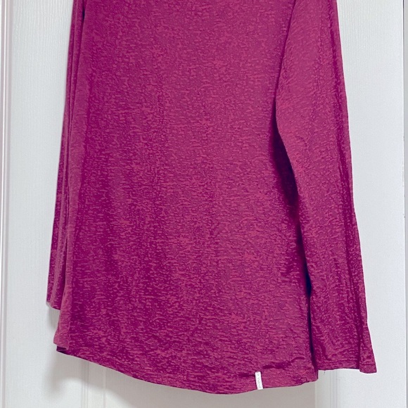 2/$15 Layer Beach Burnout Sporty Boat neck Top Dark Pink O’Niell XL Large Medium - Picture 9 of 10